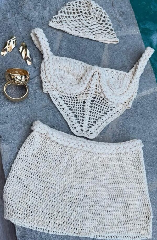 Set SUNLIT Croptop + Falda + Gorrito - Imagen 2